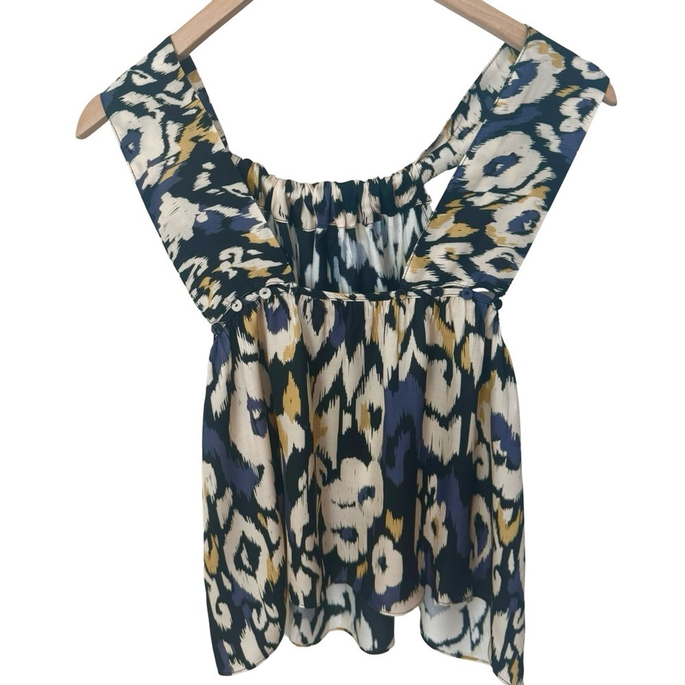 ESPECIA Ikat Tribal Print Sleeveless Top Silky Viscose Size Small - Picture 12 of 15